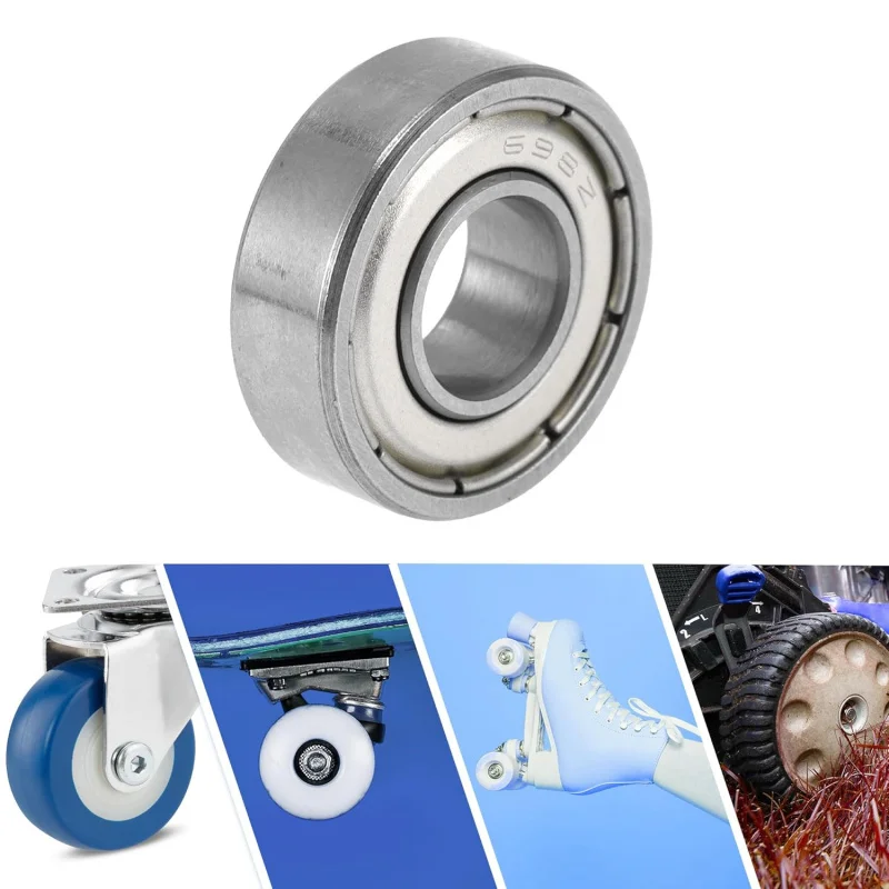 698ZZ Deep Groove Ball Bearings Lubricated Bearings Double Metal Seal 8x19x6mm Silver Tone - Pack of 2