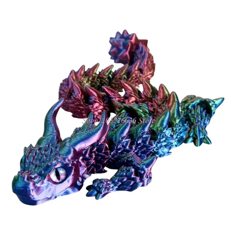 R6FD Detailed Metallic Dragon Toy Educational and Fun Stress Relief Tool Fun Toy