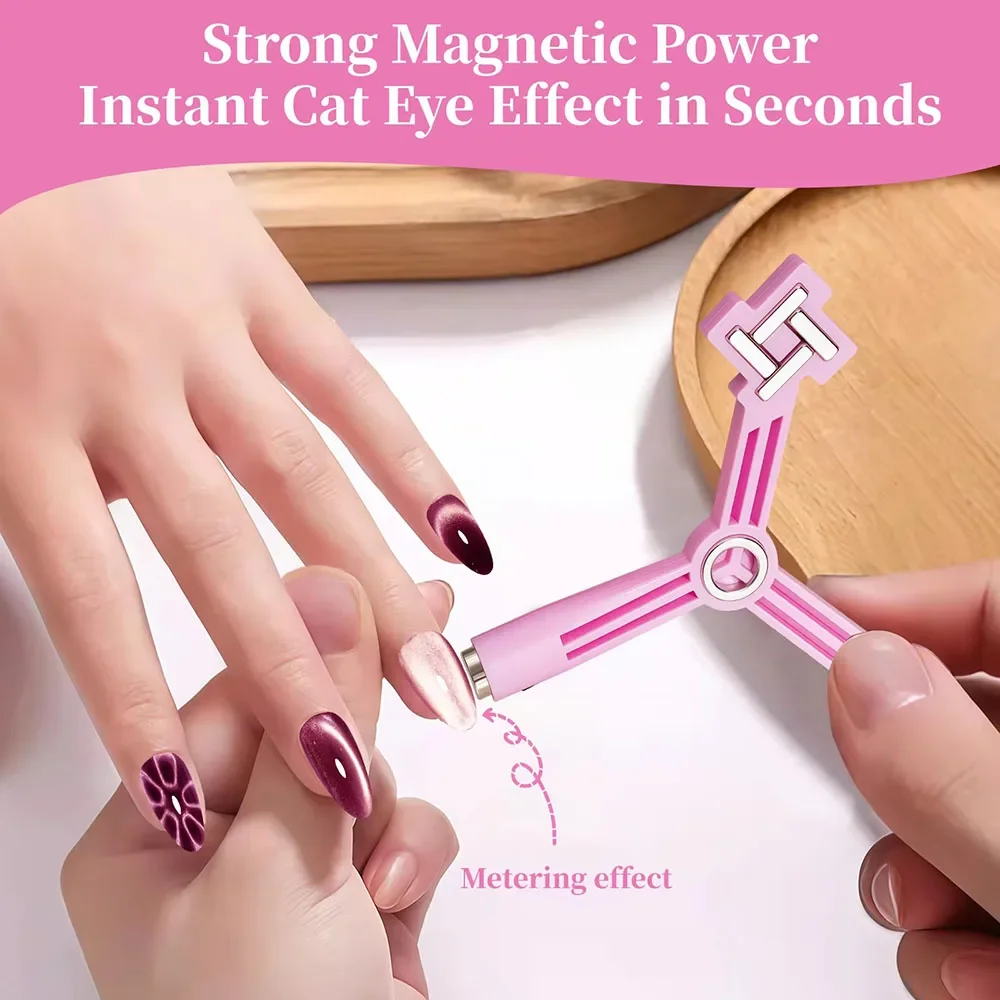 8-in-1 Nagelmagnet Multifunktional zum Anziehen von Glasperlen, Katzenaugen-Nagellack und Gel-Lack, Multi-Style Nagelkunst-Werkzeuge – Detail 2