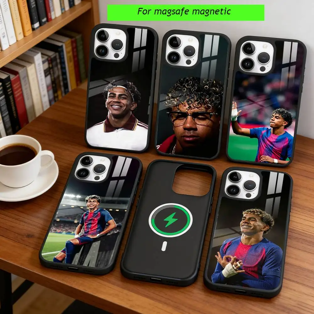 

L-Lamine Y-Yamal Phone Case For iPhone17,16,15,14,13,12,11 Plus,Pro Magnetic For Magsafe Wireless Charging