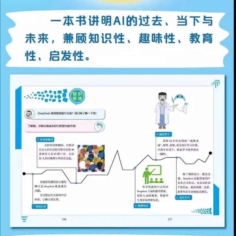 Mein erstes DeepSeek-Erleuchtungsbuch, Comic-Version, für Grund- und Sekundarschüler, um KI von Grund- und Sekundarschüler zu erlernen