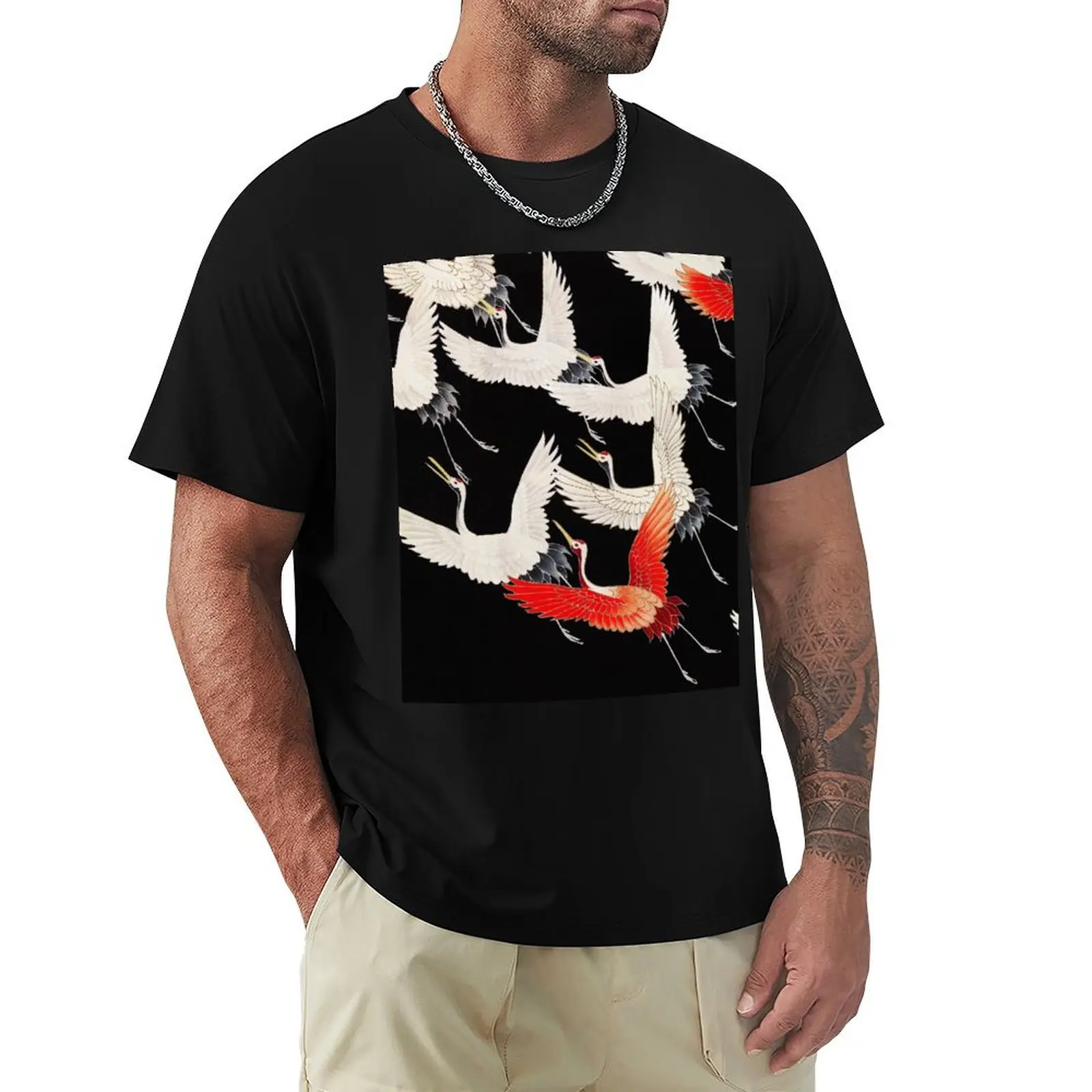 

CRANE T-Shirt gifts for boyfriend customs Blouse mens graphic t-shirts funny