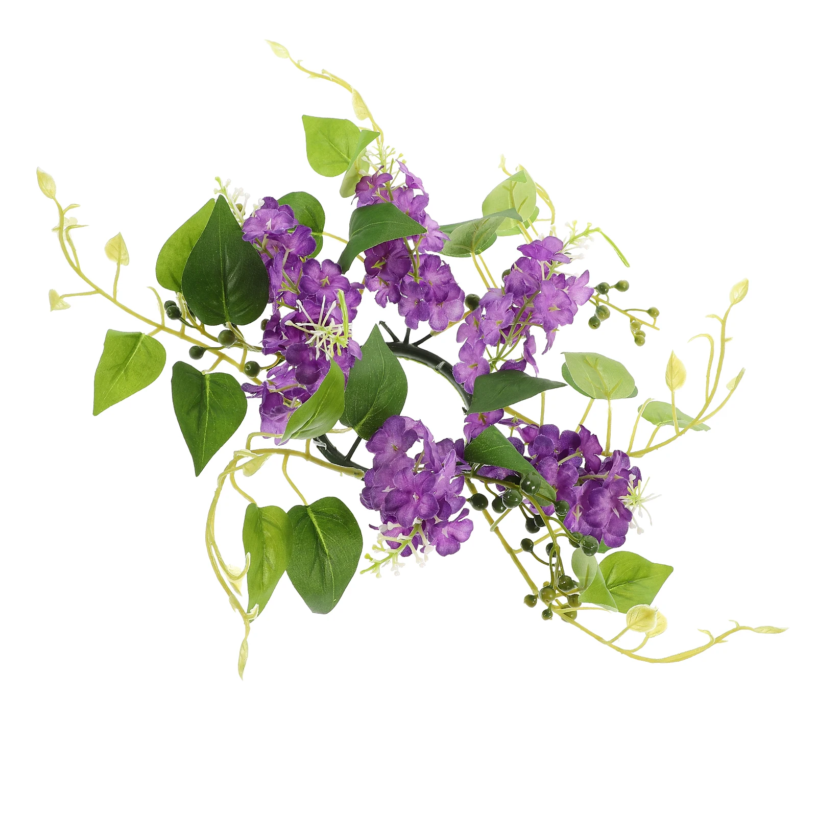 

Floral Ring Wreath Artificial Leaf Wreath for Pillars Thanksgiving Christmas Valentine's Day Tabletop Wall Door