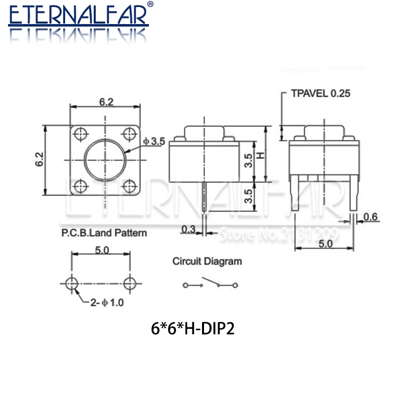 Takt Druckknopf schalter 12V Kupfer 4-polig dip2 smd Mikrosc halter 6x6x5 4,3 5 5,5 6 7 8 9 10 11 12 13 15mm TV-Spielzeug für den Heimgebrauch