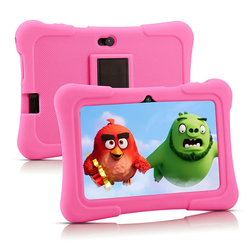 Tablette Android pour enfants avec Bluetooth, tablette pour tout-petits, étui antichoc, cadeau jouet pour enfants, étude, hébreu, WiFi, 7 pouces, 2