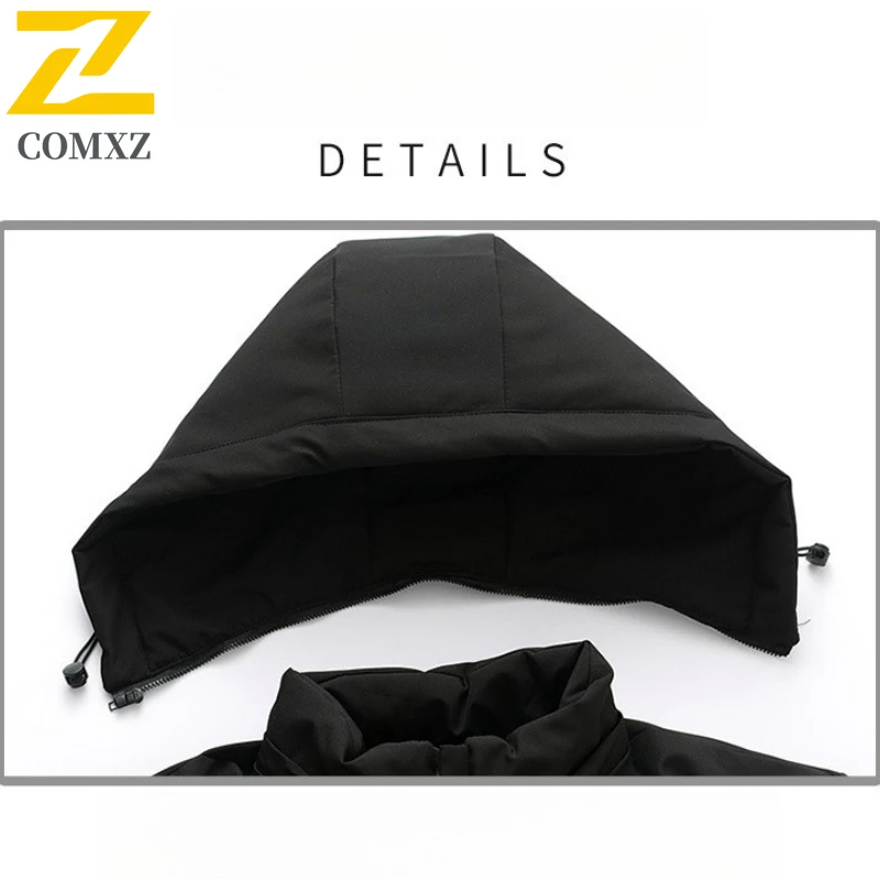 Jaket Hangat Musim Dingin Pria Baru 2025 Mantel Parka Bertudung Tebal Dapat Dilepas Mode Kualitas Tinggi Jaket Empuk Sangat Dingin Mewah Kasual