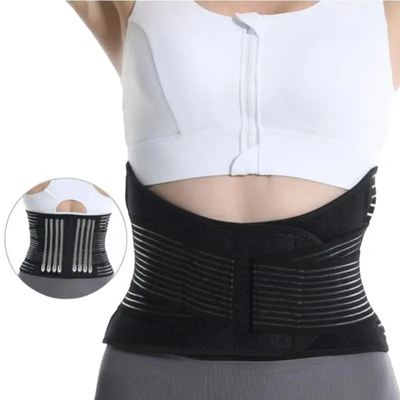 Back Brace for Lower Back Pain Relief with 8 Springs Lumbar Back Support Belt for Women & Men Work Waist Support Breathable