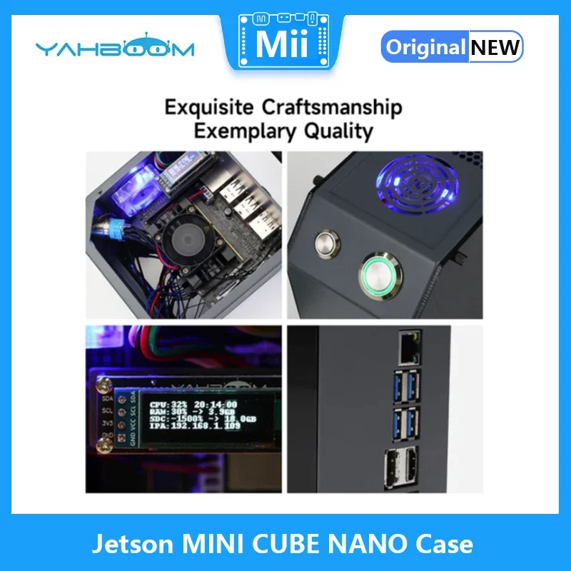 Imagem -05 - Jetson Mini Cube Case Chassi de Liga de Alumínio Suporte Nano Orin nx po nx po nx Orin nx Tx2 nx