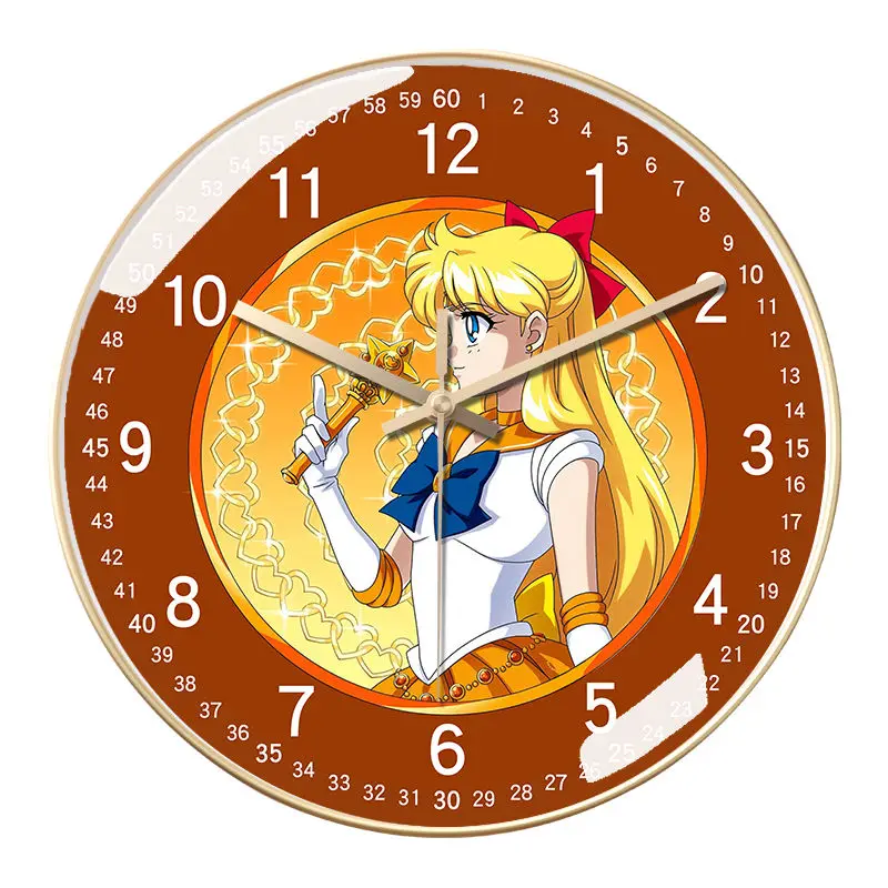 Sailor Moon Girl Heart Cartoon Simple Fashion Clock Silent Movement Environmentally Friendly Material Home Study Quartz Clock