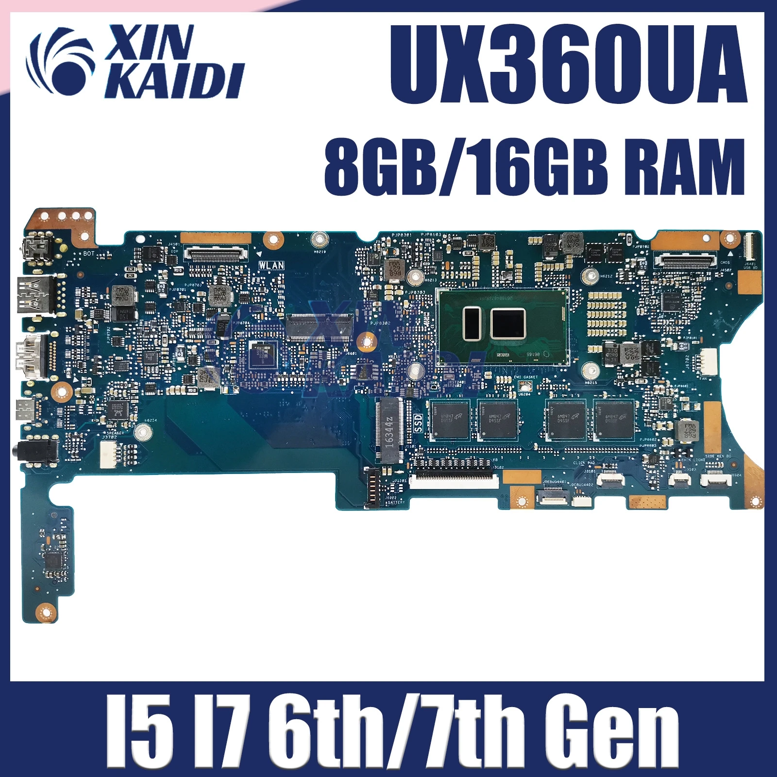 

UX360UA MAINboard For ASUS Zenbook Flip UX360UAK UX360U Notebook Motherboard With I5/I7 6th 7th GEN 8G/16G-RAM 100% Test