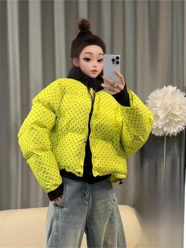 

Korean Sle Casual Faionable Women's Jaet Loose Fit Simple Versatile Winter Commute Top Comfortable Cotton Outerwear