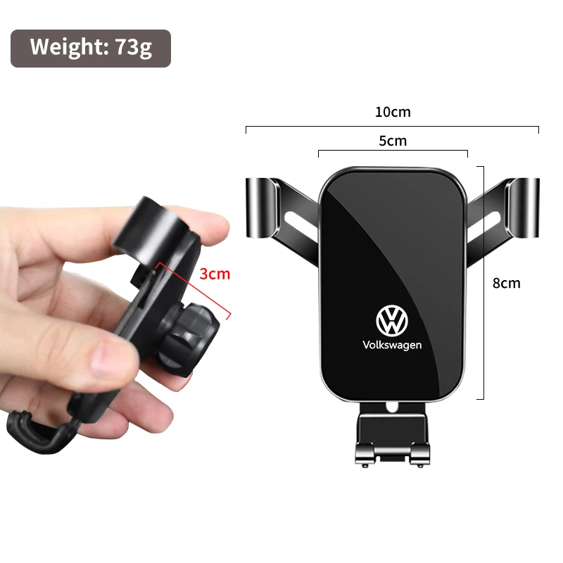 Gravity Car Holder For Phone Air Vent Clip Mount Mobile Cell Stand For VW R Scirocco Jetta Beetle Golf Polo Tiguan Sharan Touran