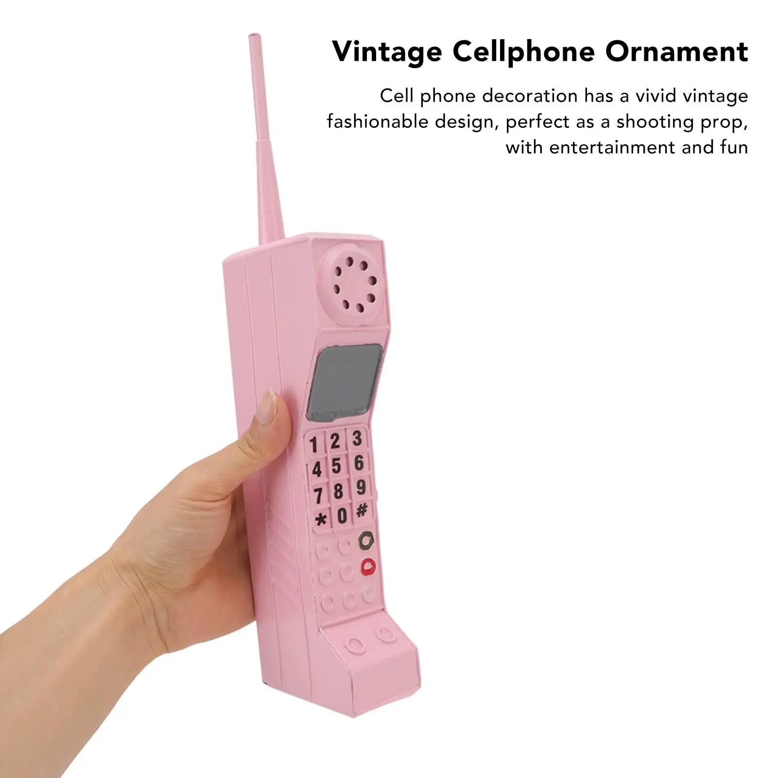Vintage Retro Cellular Phone Ornament - Lightweight, Colorfast Prop for Photography & Decor image 5