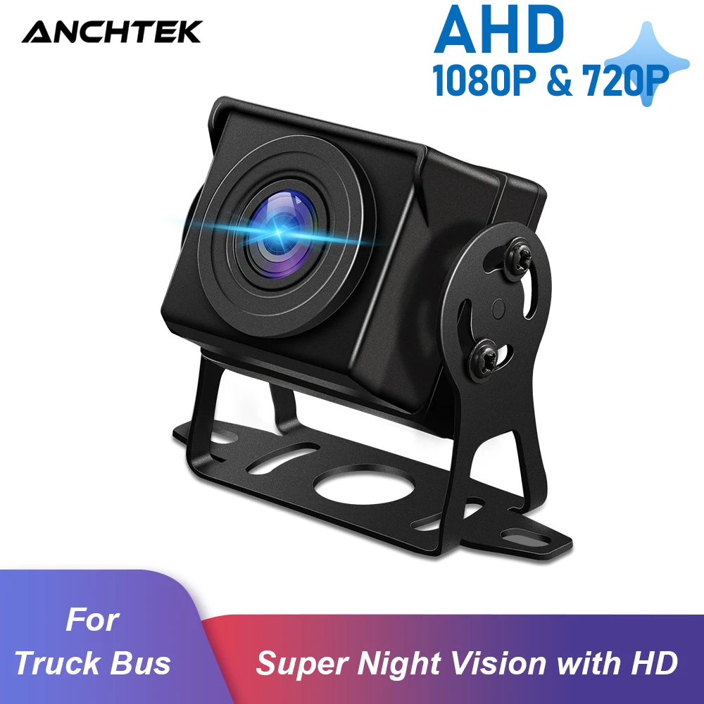 Anchtek Truck Backup Camera Waterproof 1080P 360°Car Rear View Reversing Parking Camera AHD Night Vision For Auto Bus Van 12/24V 