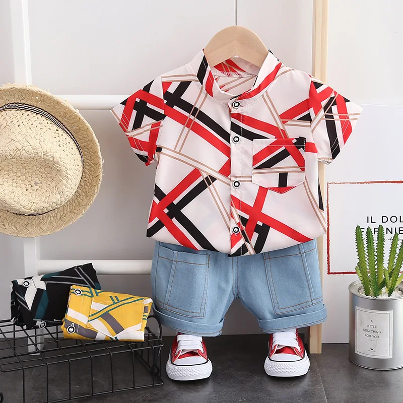 

New Summer Baby Boys Clothes Suit Children Fashion Shirt Shorts 2Pcs/Sets Toddler Casual Costume Infant Clothing Kids Tracksuits