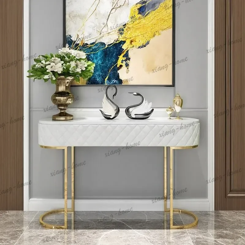 LD Decorative Space Saving Console Table Luxury New Style Entryway Table Secure Compact Mesa Hall Modern Home Furniture