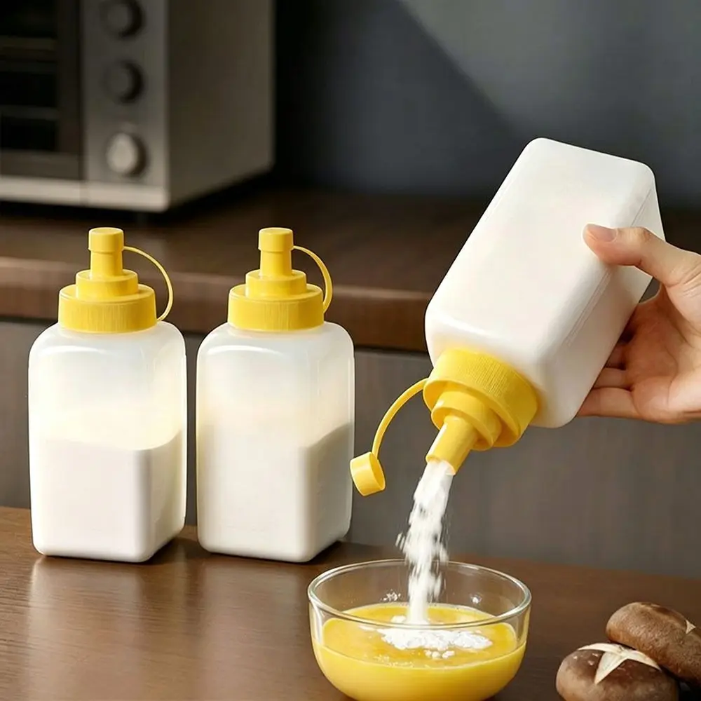 New Reusable Powder Storage Bottle Moisture Proof Sealed Lid Flour Dispenser Small Spout Starch Container