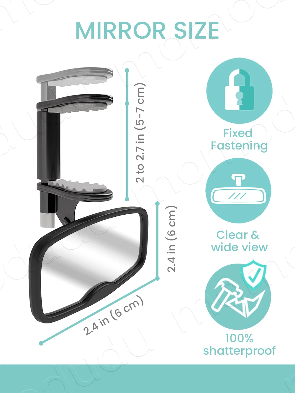 Clip on Car Mirror for Baby Forward Facing Baby Car Mirror, Shatterproof Essential for Newborn & Toddler