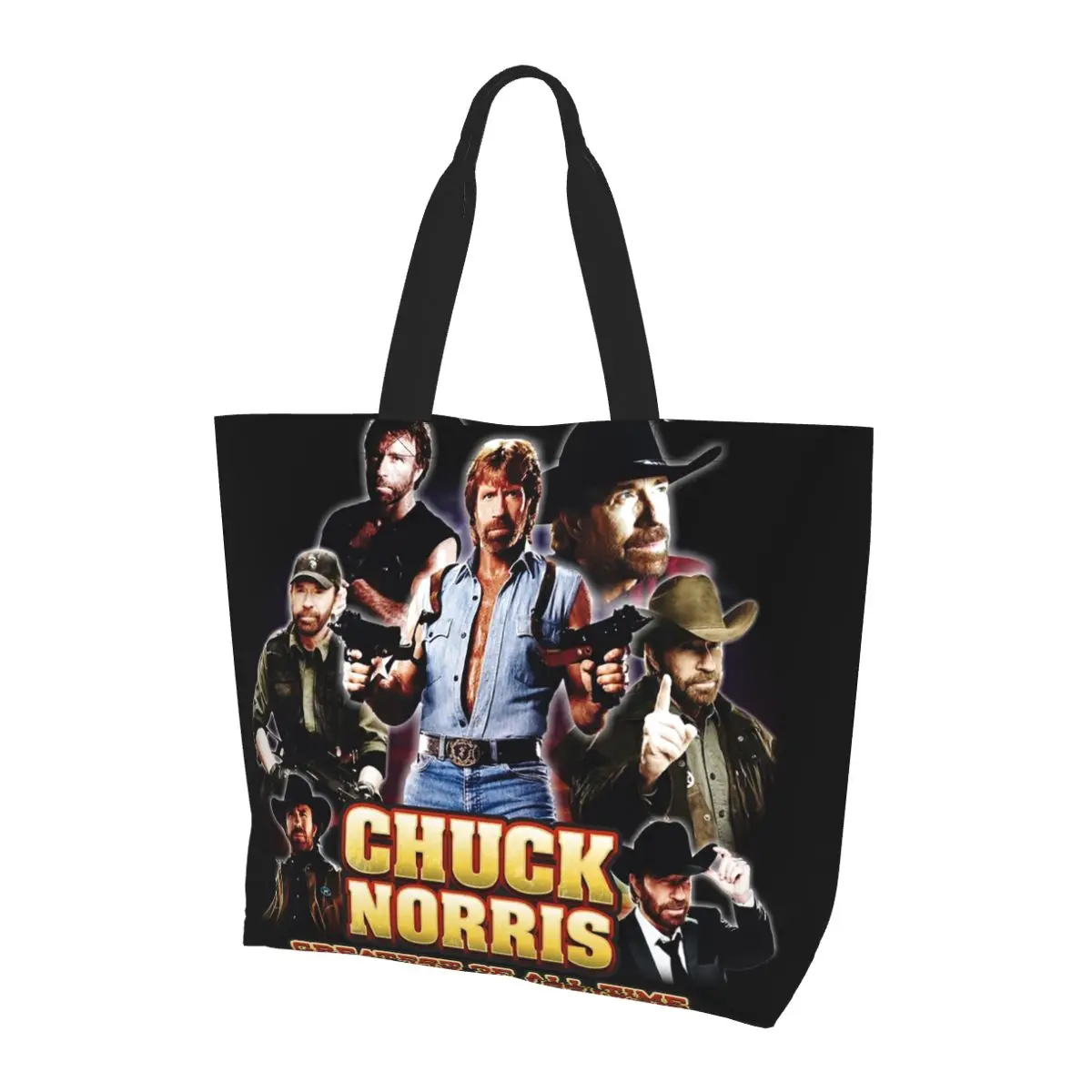 

Chuck Norris GOA Shopping Tote Bag Canvas Large Capacity Shoulder Bags Shopper Grocery Handbag for Women