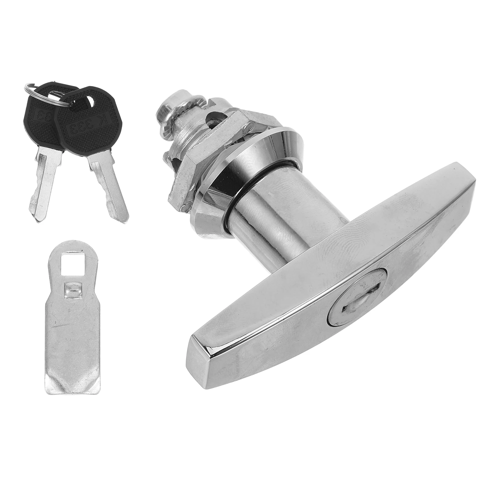 

T Shaped H Lock for Electric Box Door Cabinet Keyed High Strength Core Zinc Alloy Filing Drawer RV Storage Box Cupboard