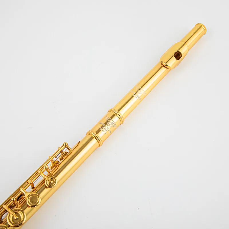 USA Powell PS705 24K gold-plated flute C-tune 17 open-hole gold-plated professional flute instrument  playing test instrument