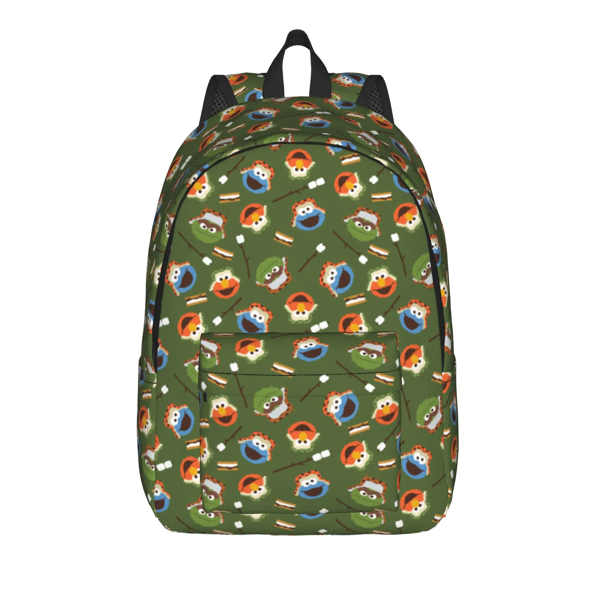 

Sesames Streets Backpack for Men Women Cool Student Hiking Travel Daypack Camping Is Fun Laptop Computer Canvas Bags Gift