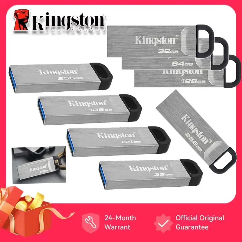 Kingston DataTraveler Kyson Flash Drive 64GB 128GB 256GB 512GB USB 3.2 Flash Penrive DTKN Pen Drive for Computer