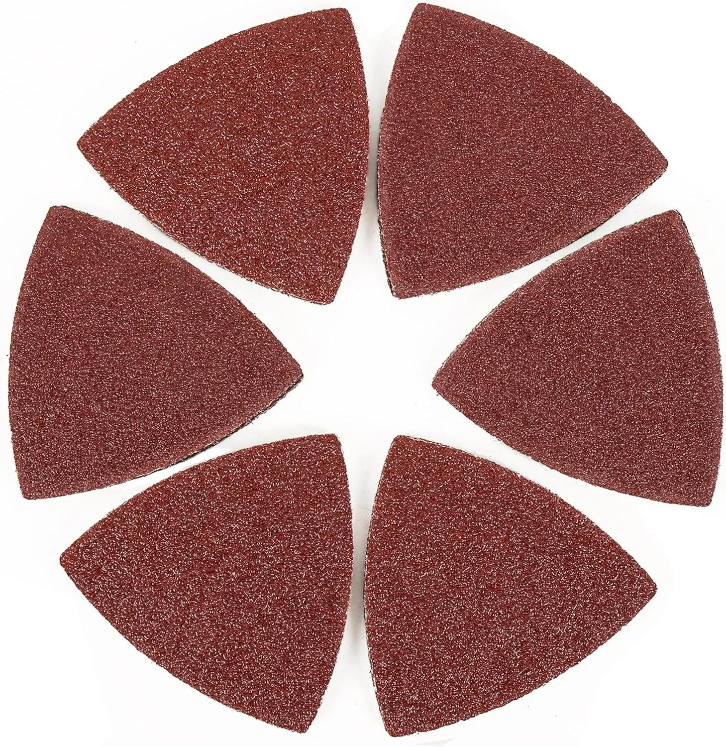 80x80x80mm三角形乾式研磨プラッシュサンドペーパー自己粘着式万能宝研磨ディスク、金属家具の研磨用