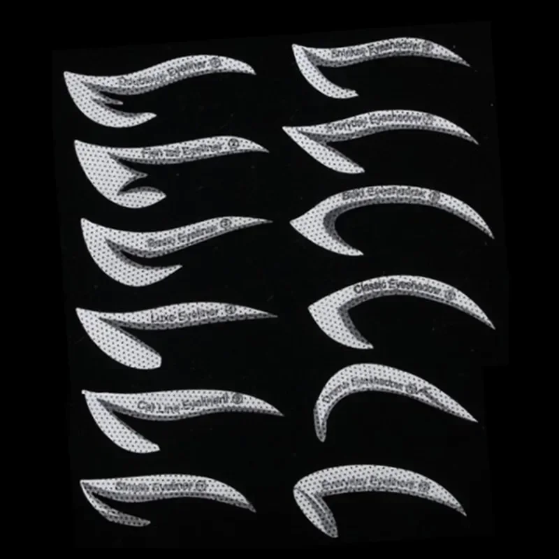 Eye Makeup Stencils Winged Eyeliner Stencil Template Shaping Tools Eyebrows Eye Shadow Makeup Template Tool Stickers Card