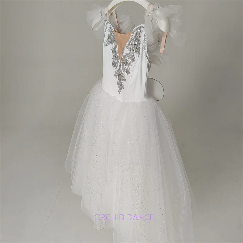 Venda quente crianças meninas crianças mulheres adulto desempenho wear ouro branco ballet tutu trajes