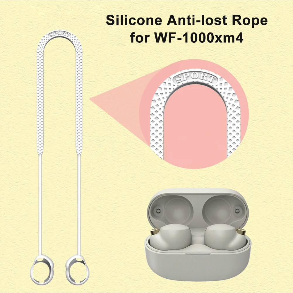 

F1 Мягкий силиконовый держатель для наушников с защитой от потери, кабельный ремешок для Sony WF-1000xm4, беспроводные Bluetooth-совместимые наушники на шею
