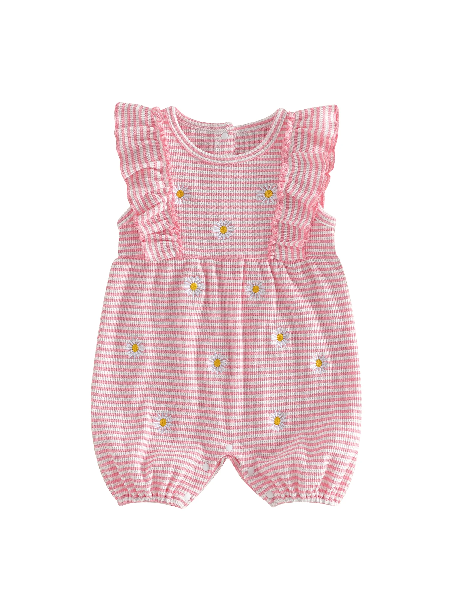 

Милый комбинезон без рукавов с цветочным принтом, бантом и рюшами для девочек ясельного возраста, летняя одежда, пляжная одежда