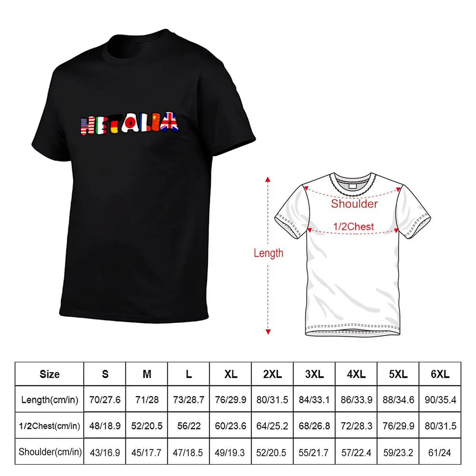 WORLD HETALIA FLAGS T-Shirt man t shirt luxury cotton t shirts high quality t shirts for man pack cotton T-Shirt