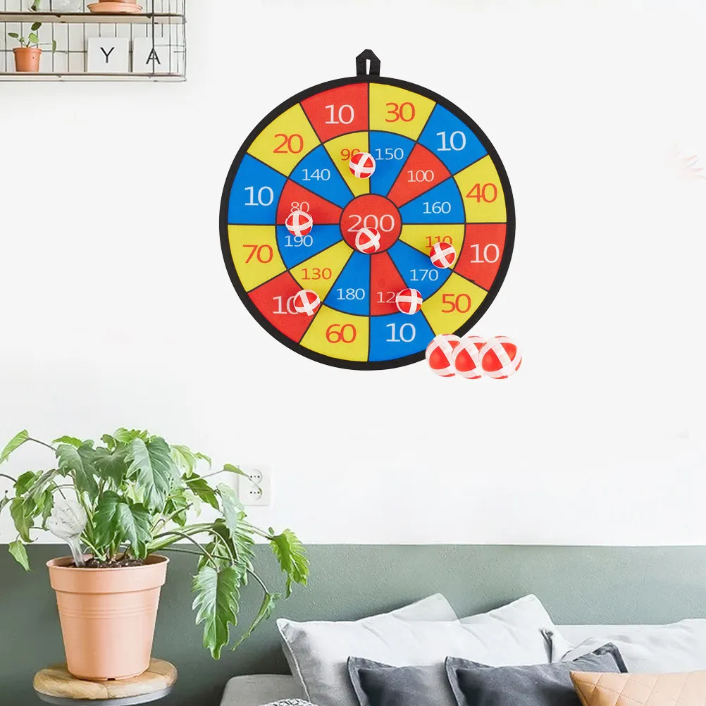 

PVC Dart Board Set Small Numbers Printed Edition Sticky Ball Game for Children Adults Family Portable Party Fun Sports