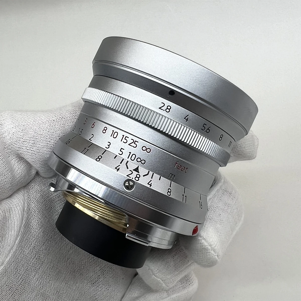 Light Lens Lab 28mm F2.8 Lens Nine Element Elmarit Rangefinder Chrome Sliver For Leica M M10 M11 M3 M6 M240 M240p M2 M6 M8