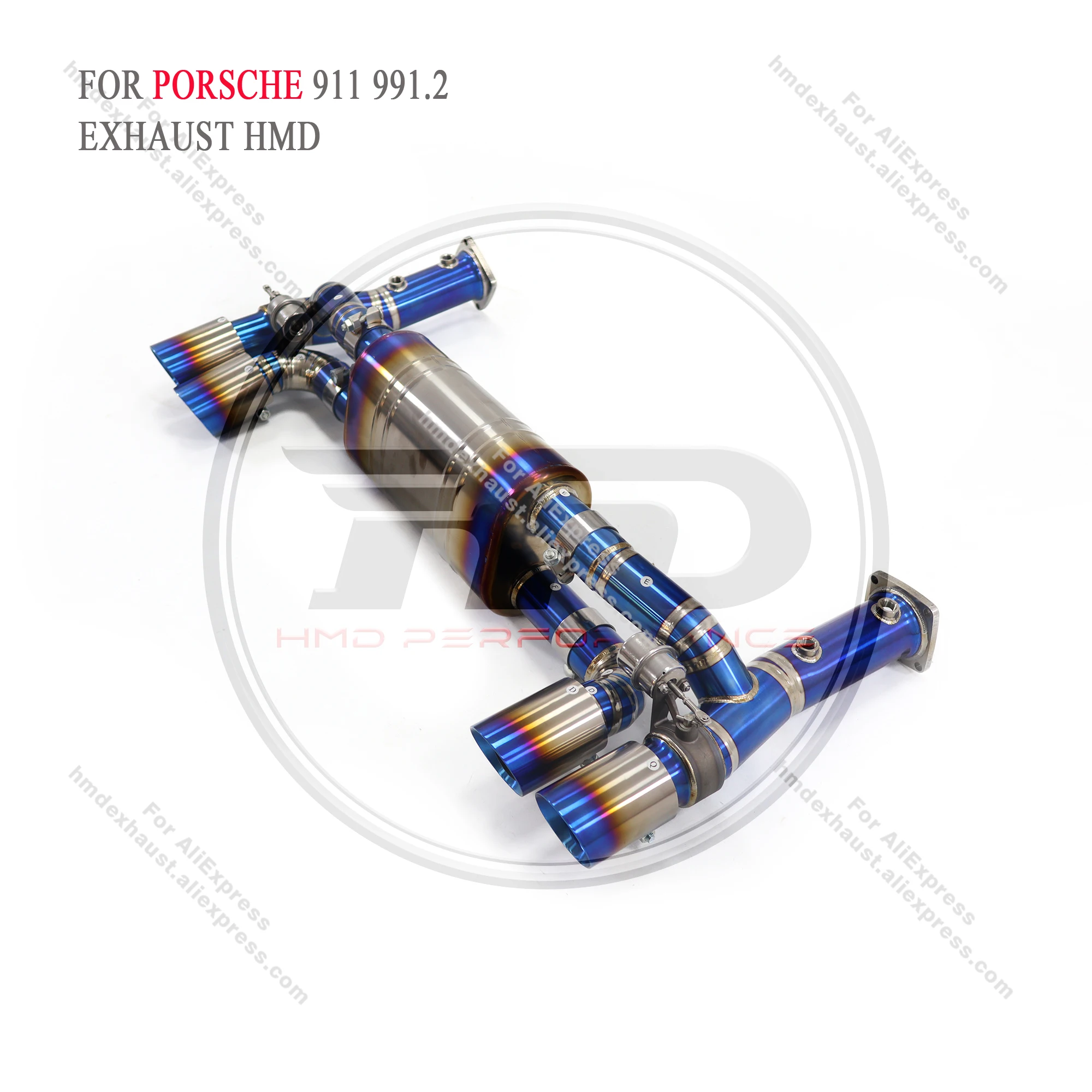 HMD Titanium Alloy Exhaust System Performance Valve Catback For Porsche 911 Carrera 991.2 Car Muffler