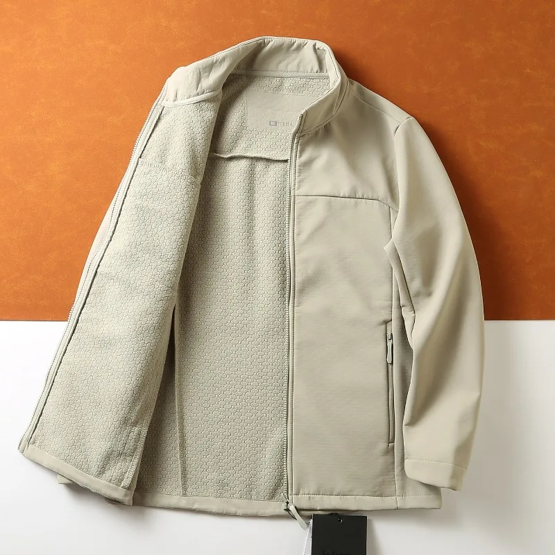 Men's Outdoor Tech Softshell Jacket - Windproof & DWR Water-Resistant with WARM Honeycomb Fleece Rapid Heating & Breathability