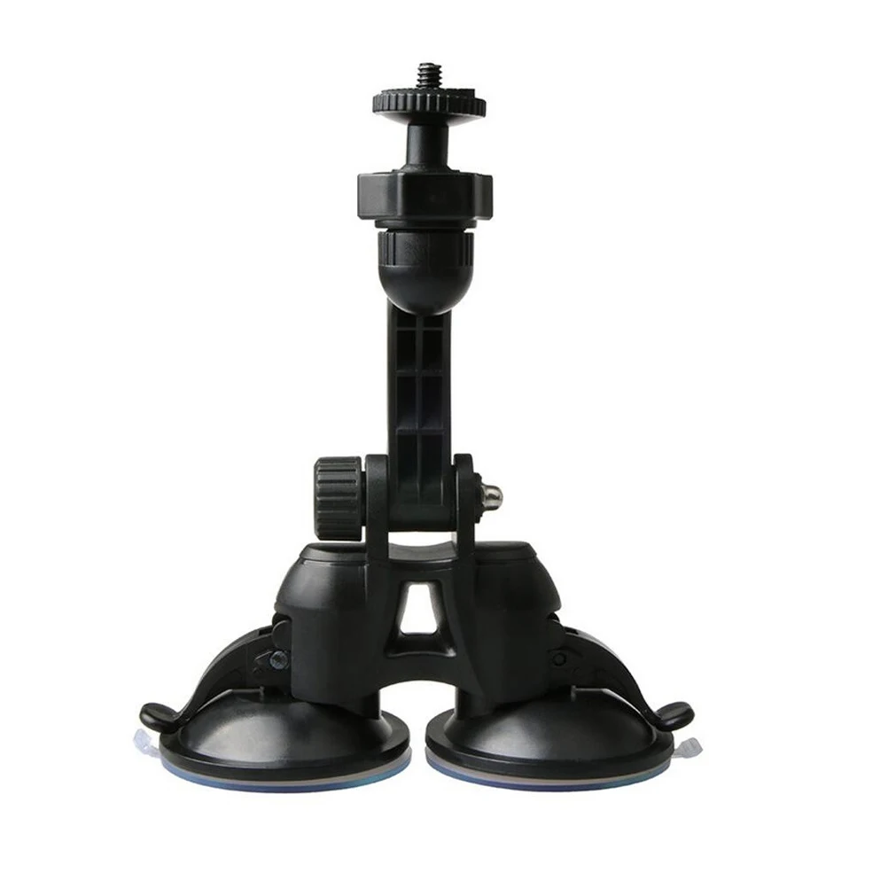 

1PCS Dual Cup Car Recorder Holder Universal Action Camera Bracket ABS Dashboard Mount 180° Adjustable Easy for Car