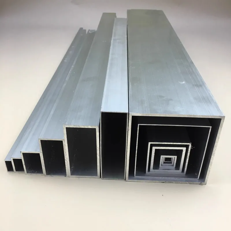 6063 T5 Aluminium-Vierkantrohr, rechteckiger Schlauch, Profilbreite 20 mm, 20 x 30 x 40 x 50 x 60 x 70 x 80 x 100 x 120 x 150 x 200, Länge 50 cm. Hohlrohr