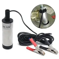 Pompalama yağ su çelik için 12 v elektrikli dalgıç pompa 12l/min yakıt aktarma pompası 12 V Volt D1x9