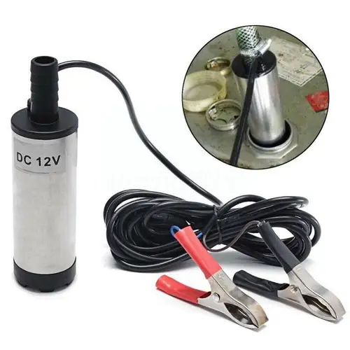 Imagen 1 del producto Bomba eléctrica sumergible para transferencia de combustible, dispositivo de bombeo de aceite, agua, acero, 12l/min, 12 v, D1x9