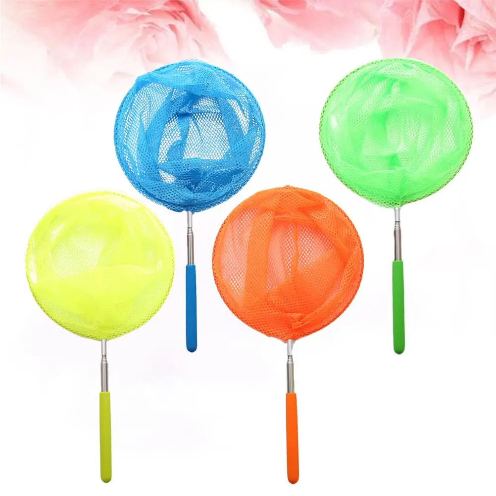 Telescopic Nets เด็กตกปลา Retractable Handle แมลงจับสุทธิขนาดใหญ่การสํารวจทางชีวภาพ