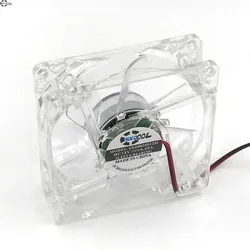 80mm Pc Computer 80mm ventola di raffreddamento muta con 4ea Led 8025 8cm silenzioso DC 12V LED telaio luminoso Molex 4D spina ventilatore assiale