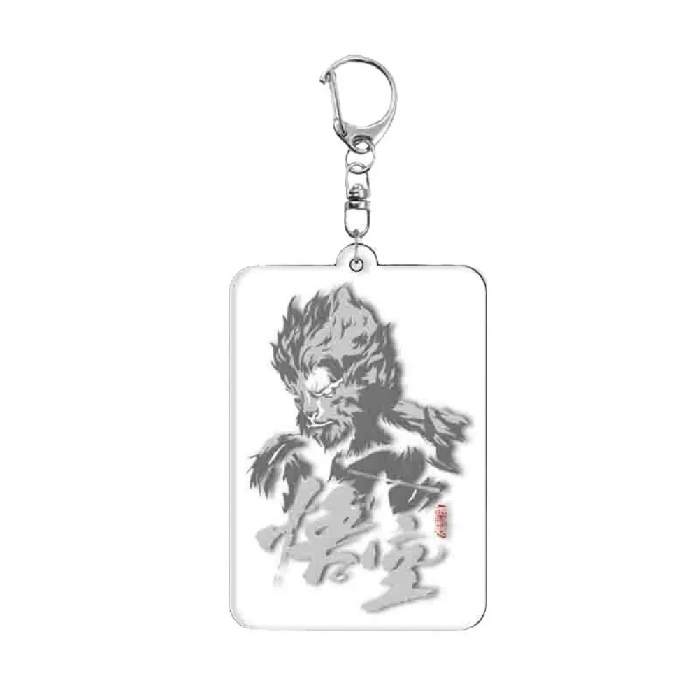 Game Black Myth: Wukong Acrylic Keychain Backpack Hanging Pendant Cartoon Keyring Decorative Accessories Ornament Collection