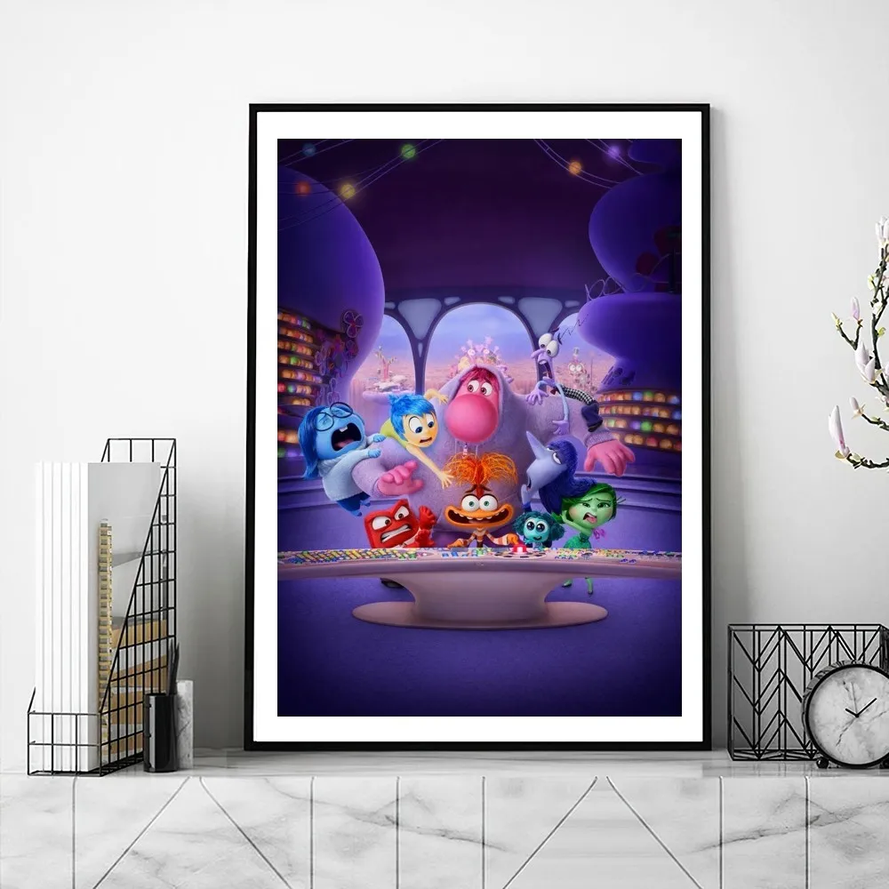 MINISO Inside Out 2 Movie Poster Gallery Prints Self Adhesive Home Decor Decoration Wall Decals Living Room Sticker