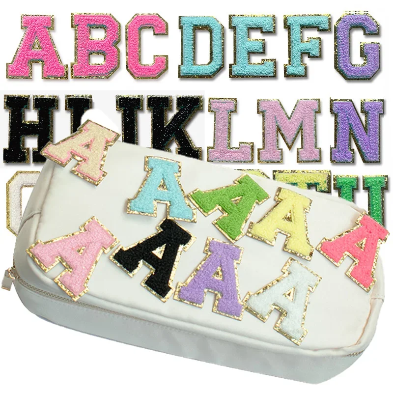 1pc Felt Letter Alphabet sticker Stick on Patches Chenille Letter For DIY Personalized Craft 5.5cm English Applique