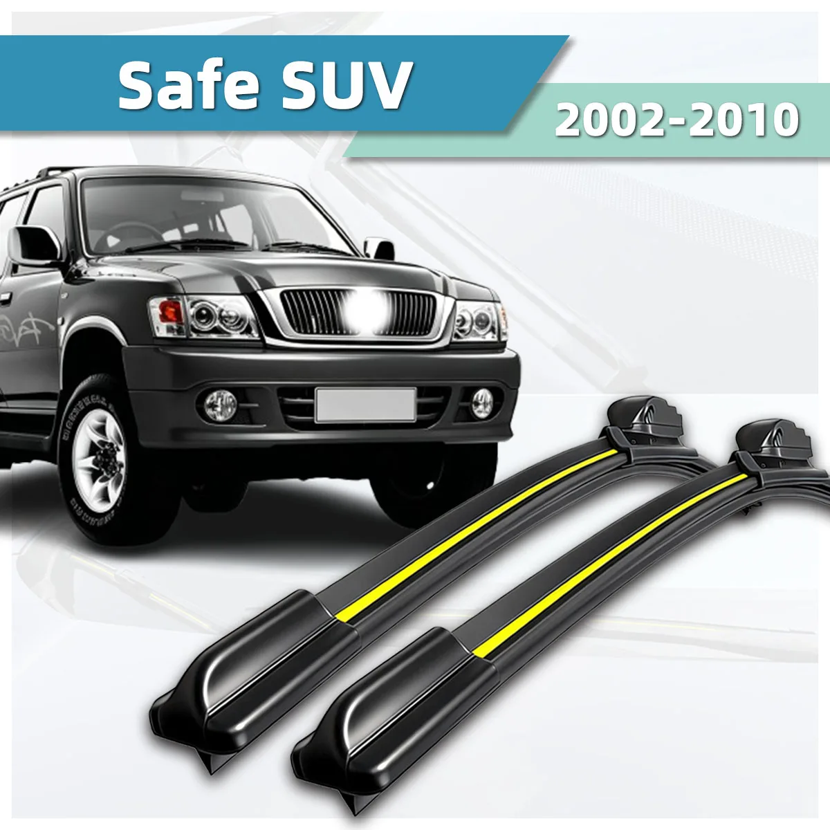 

Suitable For Great Wall Safe SUV(2002-2010)Wipers Natural Rubber All-Weather Stable Durable Car Windshield Wipers Two-Way Wipers