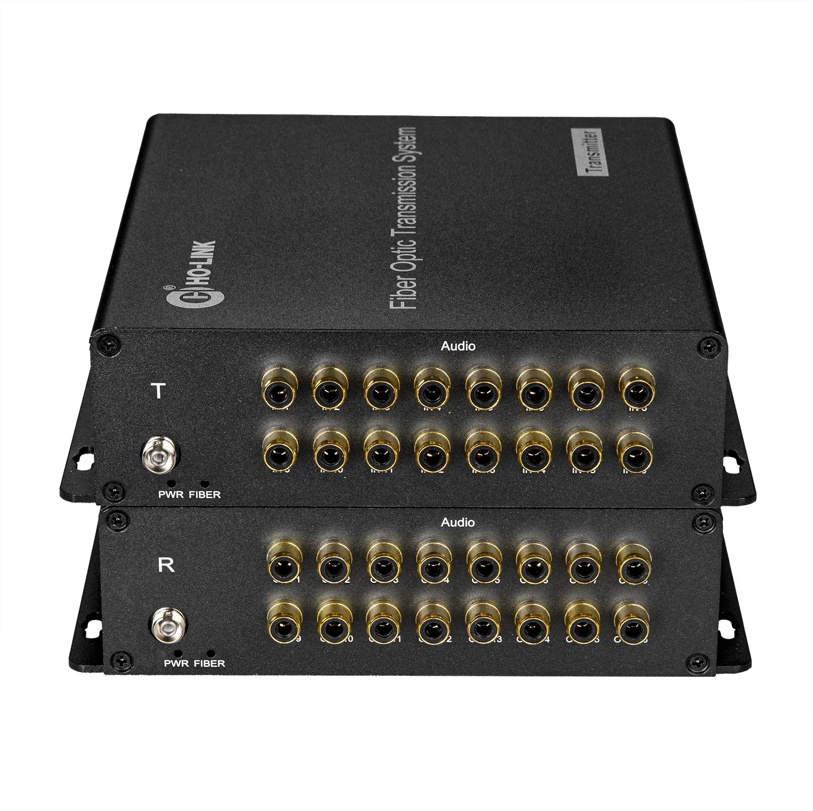 16-kanałowy przedłużacz RCA przez światłowód, 4-kanałowy multiplexer światłowodowy do transmisji, światłowodowy system audio PA