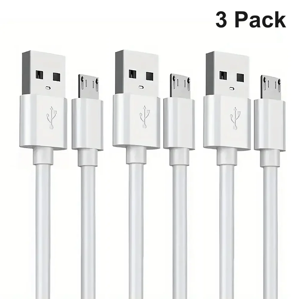 NNBILI 3PCS Micro USB Cable 2.4A Fast Charging Wire Mobile Phone Micro USB Cable For Xiaomi Samsung Andriod Charge Cable Cord