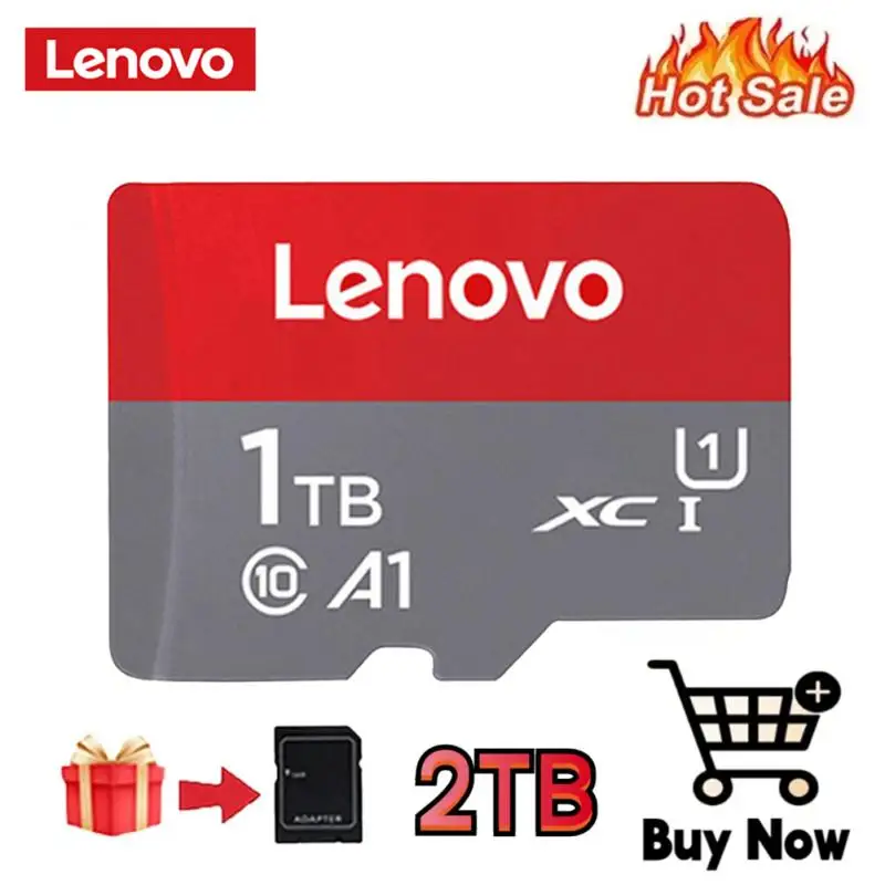 Lenovo Micro TF SD Card 1TB 2TB Original Memory Card Camera 128GB High Speed Flash SD Card 512GB Expanded Storage for Android